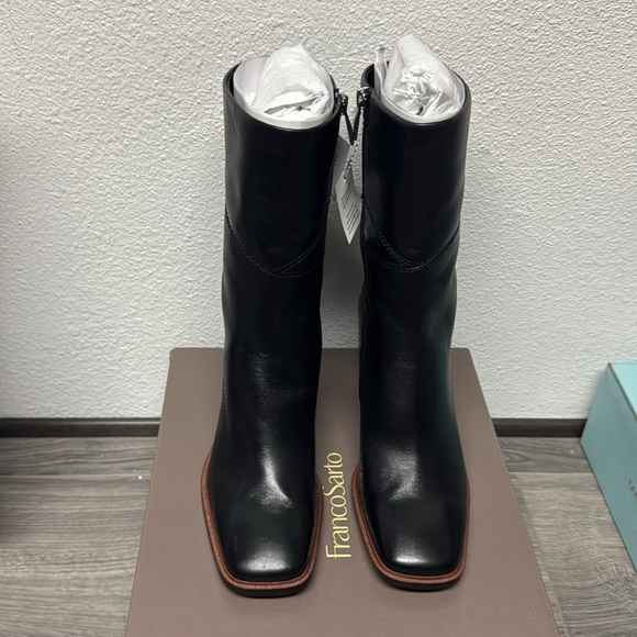 Franco Sarto Stevie (WIDE CALF) In Black Leather - Picture 5 of 12